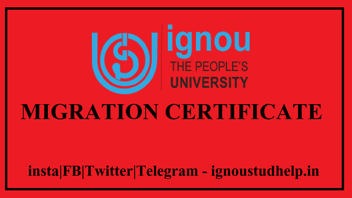 Migration Certificate 